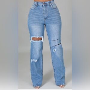 Cutout Blue Jeans ( Sold in my boutique)